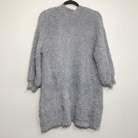 FRNCH Paris Eyelash Two Pocket Gray Cardigan NWT - Picture 7 of 9